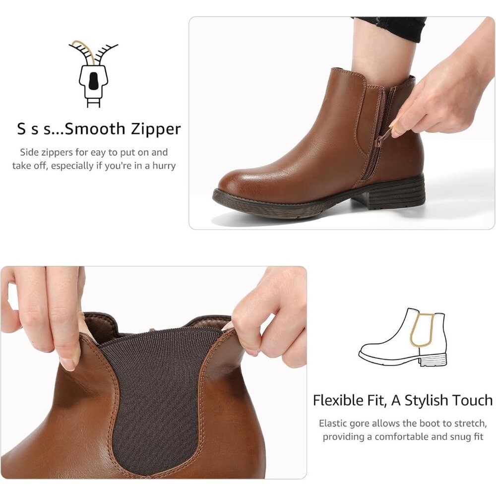 🍂✨ Low Heel Chelsea Booties👢💖 - Picture 5 of 9